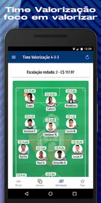 Club dos Mitos Cartola android App screenshot 4